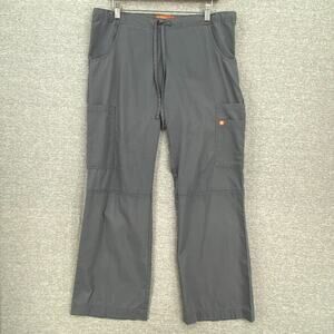 Orange Standard Scrub Bottom Pants Womens Small Gray Nurse Vet Medical Uniform
